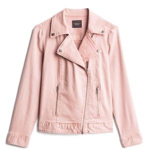 Pink denim jacket